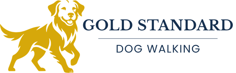 Gold Standard Dog Walking Logo